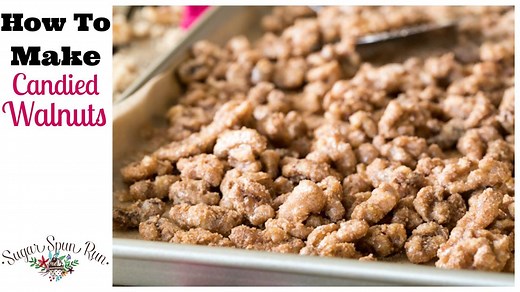 Have you ever made Candied Walnuts at home? They're so easy, and SO good! Print the recipe: https://sugarspunrun.com/candied-walnuts/ | Sugar Spun Run