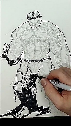 The Incredible Hulk #drawingtutorial #beginnerart