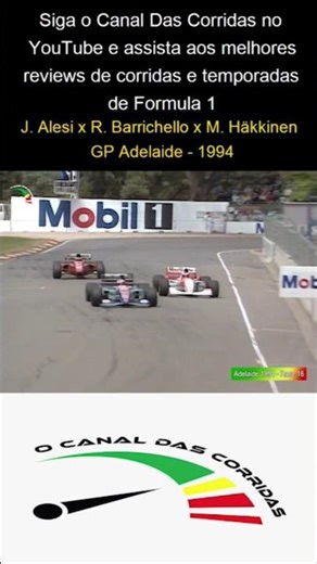 Formula 1 - Jean Alesi x Rubens Barrichello x Mika Häkkinen (GP Adelaide - 1994)