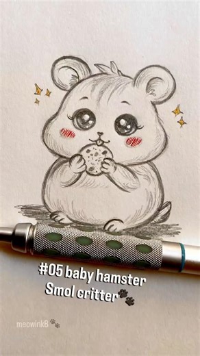Smol Critters #05 🐹learn to Draw the CUTEST Hamster Ever (Easy!) #viral #fypシ #trending #ytshorts