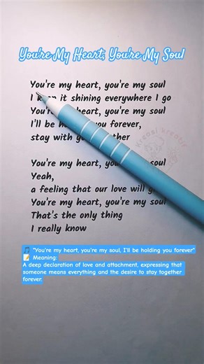 Sing Along & Learn English 🎤 | You're My Heart, You're My Soul (Karaoke)
