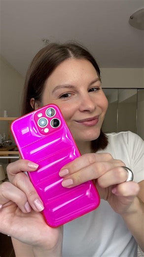 ASMR with our squishy Neon Pink Puffer Case #asmr