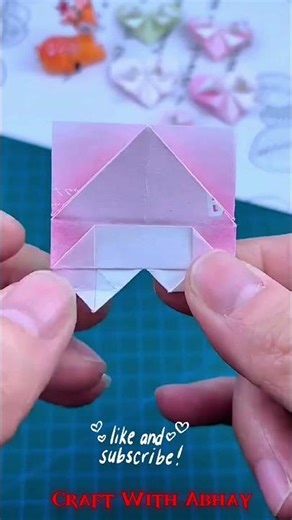 Beautiful Paper Heart Message ❤️ D Craft Idea #Shorts ~Mini wood toy art Skill/Wood hand #Shortsfeed