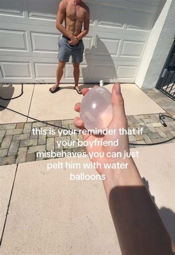 bonus points if it doesnt break so he just gets hit! | Water Balloons