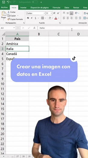 Crear una imagen con datos dentro de Excel 🏞️ 📁 ¡Guarda el vídeo para acordarte del truco y comenta cualquier duda en los comentarios! 😉 Sígueme para vídeos de Excel diarios #ExcelConAlvaro #Excel #ExcelTips #AprenderExcel #ExcelBasico #trucosexcel