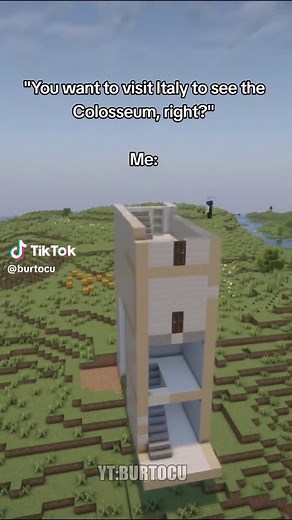 Exploring Brutalist Minecraft Builds in Genoa, Italy