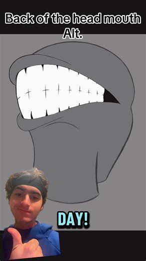 Exploring Character Design: Back of the Head Mouth Concept