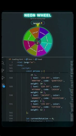Spinner made with HTML CSS JS || #html5 #coding