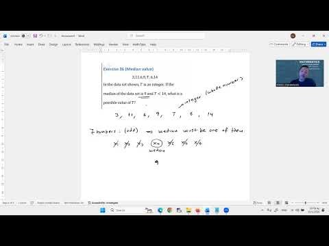 s7e36 Understanding conceptually median value SAT Math solution