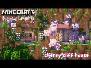 Minecraft Longplay | Cozy Cliff Cave House (no commentary)