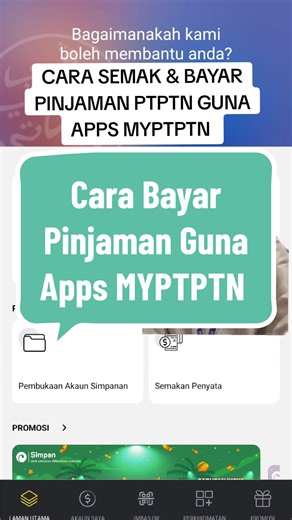 Cara Semak dan Bayar Pinjaman PTPTN Guna Apps MYPTPTN