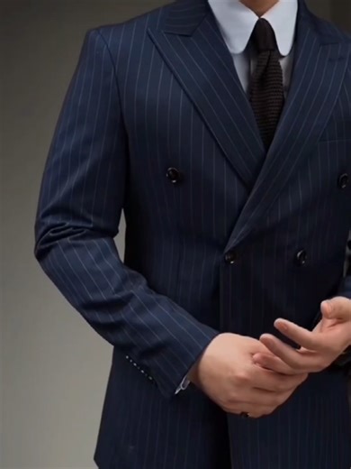 Neapolitan Pinstripe Suit: Luxury Tailored for Men