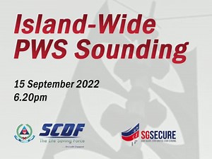 40K views · 361 reactions | The “Important Message” signal will be sounded through the island-wide Public Warning System (PWS) sirens and the SGSecure mobile app on Thursday, 15 September 2022 at 6.20pm. Tune in to any local radio station or free-to-air Mediacorp TV channel for a brief message on the PWS immediately after hearing the signal. #ANationofLifesavers | Singapore Civil Defence Force | Facebook