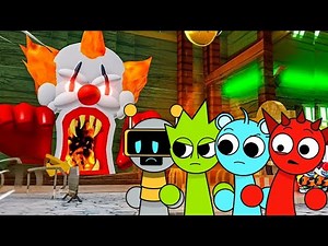 Sprunki Fun Bot & Owakcx & Sky & Raddy Played Carnival Of Terror Obby in ROBLOX