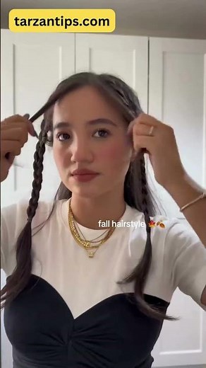 Easy Fall Hairstyle 🍂 Looks Expensive But Takes 2 Minutes! 😍 #hairstyleshorts