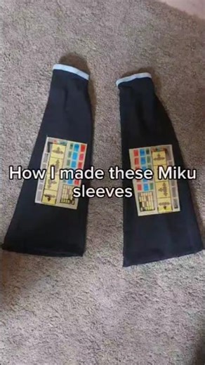 How I made these Miku sleeves (a video from a while ago) #miku #hatsunemiku #vocaloid #diy #art #fyp