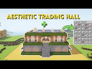 Aesthetic Trading Hall + Iron Farm In Minecraft | Java & Bedrock