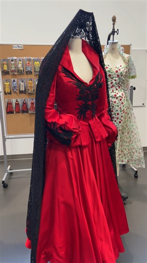 5.2K views · 113 reactions | Take a closer look at how our costume team made Rosina's bright red dress for the Fandango scene of The Barber of Seville  Though it's only worn in the final scene of the opera, many hours of care and crafstmanship go into each of the costumes you see on stage, and this dress is no exception. | Seattle Opera | Facebook