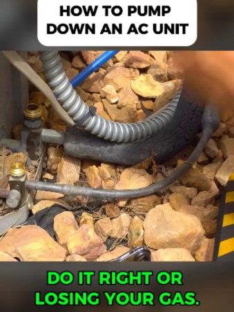How to do a Pump Down on an Air Conditioner ( HVAC ) (2/3) #HVAC #AirConditioning #HVACTech #HVACLife #DIYRepair #HowTo #RepairTips #LearnOnTikTok #TipsAndTricks #fyp #viral