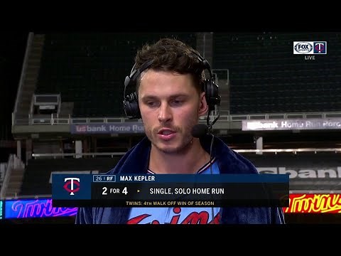 Max Kepler gets to wear THE ROBE in postgame interview