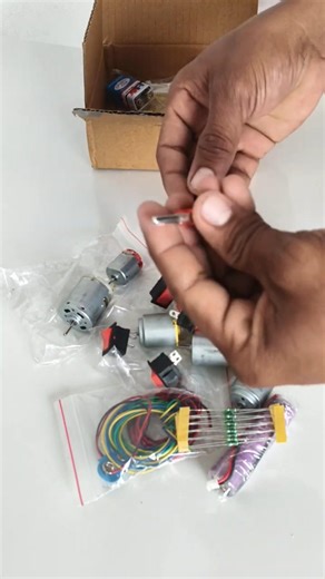 Experimental science project kit electronic #unboxing #dcmotor #project #tech #shorts #youtubeshorts