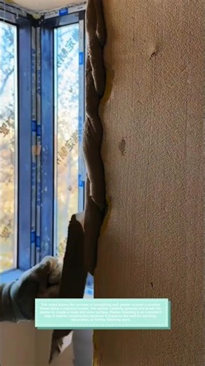 Wall Plaster Smoothing Around Window Frame | Interior Finishing Technique #construction