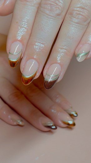 Tortoiseshell nails #nailarttutorialforbeginners