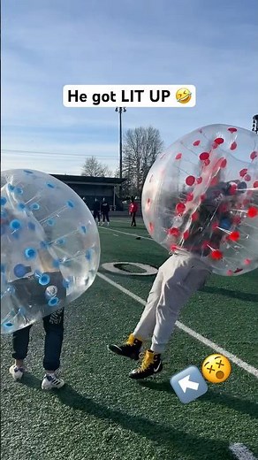 GOING HEADS UP IN BUBBLE SUITS 😂💀🏈