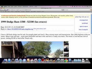 Craigslist El Paso Texas - Used Cars and Ford and Dodge Trucks Under $2500 Available