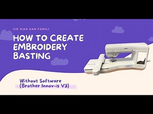 Create Basting Without Software- Brother Innov-is V3