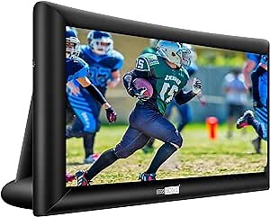 VIVOHOME 16 FT Inflatable Projector Screen for Outside, Blow Up Movie Screen Outdoor Use, Mega Large TV Screen with Carry Bag for Backyard, Triangular Back Support