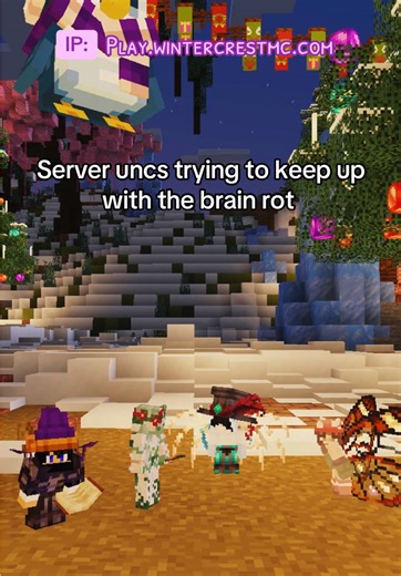 All ages are welcome on our server, even if you’re not up to date on your brainrot 😉🩵 Come join us using the IP: Play.Wintercrestmc.com !! #minecraftserver #java #minecraft #friendlysmp #smp