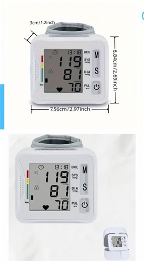 1pc TAIKON Wrist Blood Pressure Monitor with LCD Display, Adjustable Cuff, Pulse Rate Detection, and Irregular Heartbeat Alert - Battery Operated (Batteries Not Included), Blood Pressure Measurement | Comprehensive Display | Sound Playback Feature #techgadgets #tennisbracelet #garminwatch #bloodpressuremonitor #smartwatchband #babymonitor #heartmonitor #stethoscope #wirelessmeatthermometer #sleepheadbandwithbluetooth