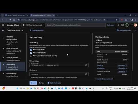 How to create a Virtual machine on GCP and apply IAM and Firewall settings
