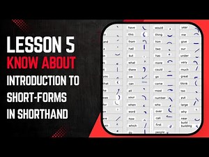 Lesson 5: Introduction of SHORT-FORMS in shorthand | Master Short-forms