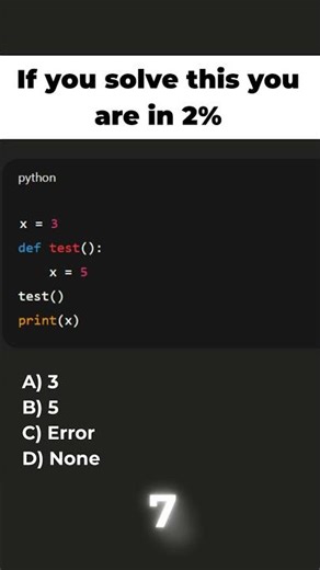 guess the output #python #challenge #pythonquiz #pythonproblem