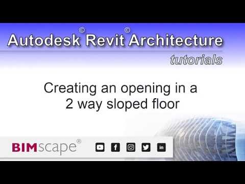 Autodesk Revit: Creating openings in a 2 way sloped floor