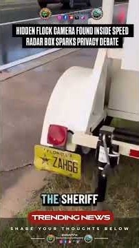 HIDDEN FLOCK CAMERA FOUND INSIDE SPEED RADAR BOX SPARKS PRIVACY DEBATE