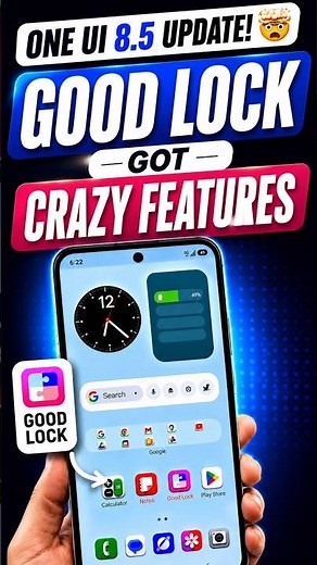 Samsung Good Lock Got INSANE New Features 🔥 One UI 8.5 #samsung #goodlock #oneuitips #shorts #tech