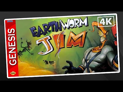 [SEGA Genesis Longplay] Earthworm Jim | Full Game Walkthrough | 4K