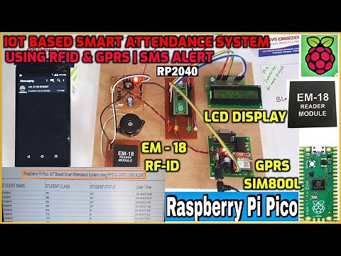 Raspberry Pi Pico: IoT Based Smart Attendance System Using RFID & GPRS | SMS ALERT