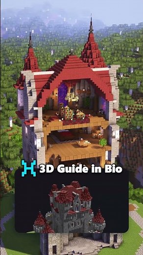 Minecraft Survival Castle🏠 Get the 3D Build Guide on Heybuilds.com 🧷Link in Bio!