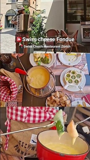 🇨🇭Swiss Cheese Fondue 📍Swiss Chuchi Restaurant Zürich #fondue #cheesefondue #switzerland