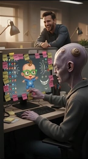 Alien vs. Co-Workers: The Ultimate Prank War 👽🤣 #shorts