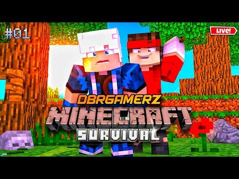 Minecraft Survival Live Day:-1