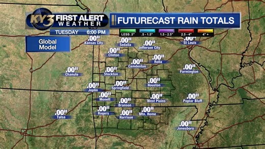 6.9K views · 63 reactions | Heavy rain is forecast early Thursday. The models area on a basic area with heavy rain southwest of Springfield and lighter rain northeast. The amounts vary quite a bit some saying up to 7 inches. I feel that one to three inches is more likely since this will be a rain event. Very little thunder and lightning is forecast. | KY3 Weather | Facebook