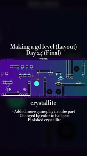 Making a gd level day 24!! (Final Day) #geometrydash