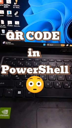 Devil_hunt on Instagram: "Make Custom QR Codes 💻🔥” No App Needed — Just PowerShell!” 💻 Learn how to create your own QR codes right from PowerShell 7 — no apps, no websites! Just one line of code and you can even change the color, size, and background. 🔥 Try this trick on your PC and tag me with your custom QR! #PowerShell #WindowsTips #CodingTricks #reels #windows11 #tech #instgramreels #viral #shorts “💬 Comment your favorite color combo for the next QR Co