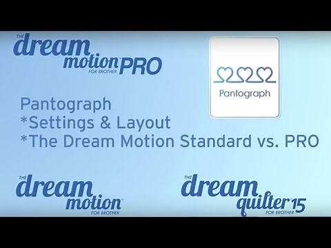 THE Dream Motion™ Software: Pantograph Settings & Layout