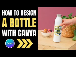 How to design a bottle with Canva | Easy Custom Water Bottle Design Tutorial in Canva